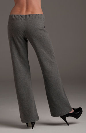 Women’s Grey 100% Cotton Sweat Pants, back